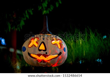 
Light fancy pumpkin doll is popular to decorate during Halloween festival.