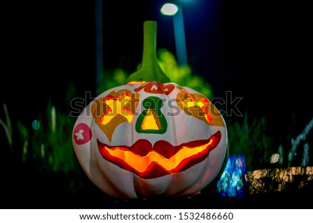 
Light fancy pumpkin doll is popular to decorate during Halloween festival.