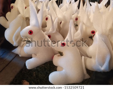 Decoration rabbits, white rabbit toy for kidds
