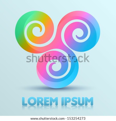 Vector swirl for business concepts / can use for info-graphic / advertising printing / website / modern template / education template / business brochure /  system diagram 