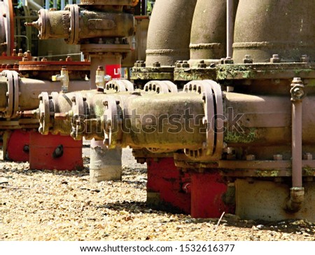 gas works on an industrial site stock photo