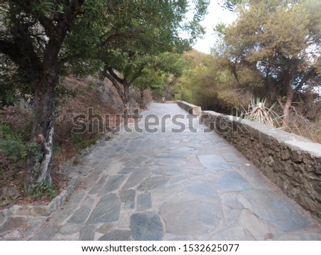Way to Castle of Gibralfaro  Malaga, Spain