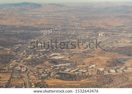 flying over reno nevada and the rockies