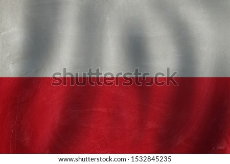 Poland flag background. Travel and learn polish language concept Royalty-Free Stock Photo #1532845235