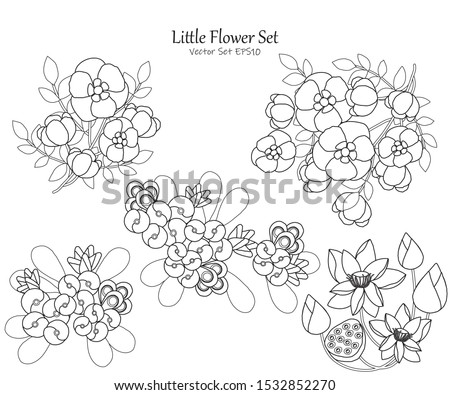 Little Flower Vector File EPS10 Package Set, Vector illustration design element