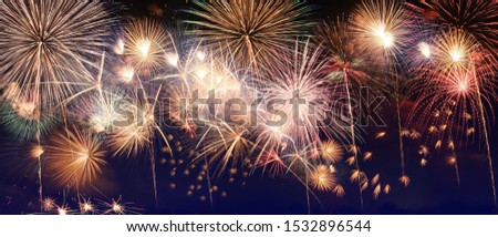 Colorful launch fireworks background image