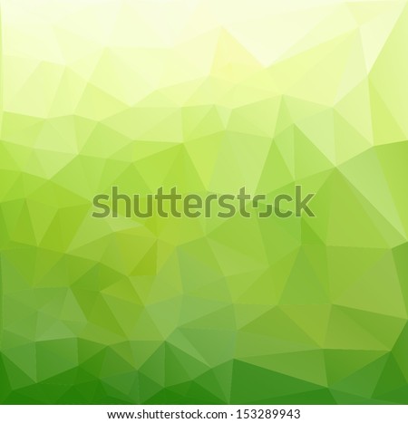 Summer green background in low poly style. Vector Illustration.