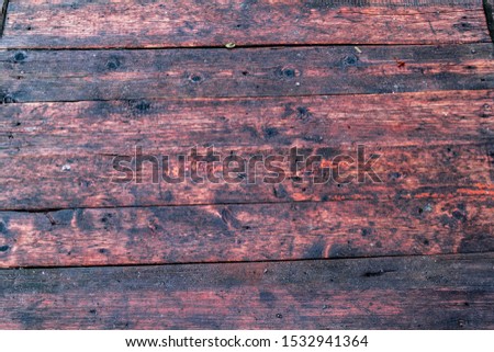 Texture of old wet wooden blocks