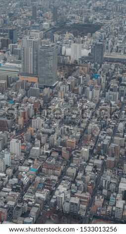 Tokyo city from skytree, landscape of the city