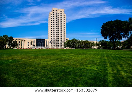 State Capitol of North Dakota Royalty-Free Stock Photo #153302879