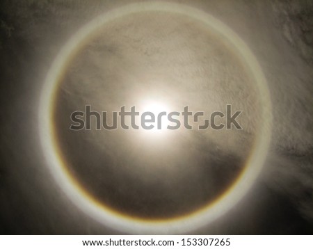 background Corona, ring around the sun.