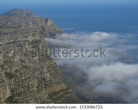Sea mist against the mountains near Camps Bay, Cape Town.