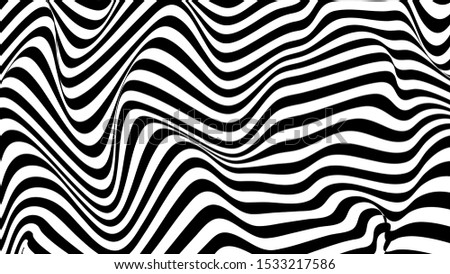 chaotic black and white stripes of different width background