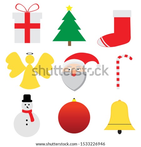 09 christmas icons in vector perfect set