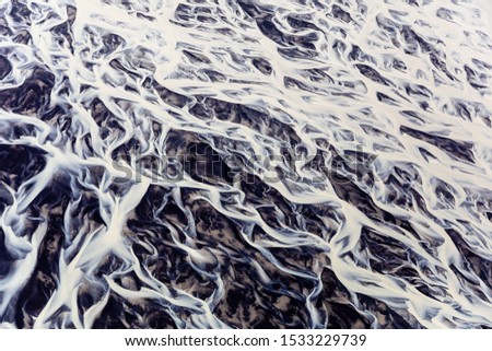 Iceland aerial abstract photography taken from a helicopter