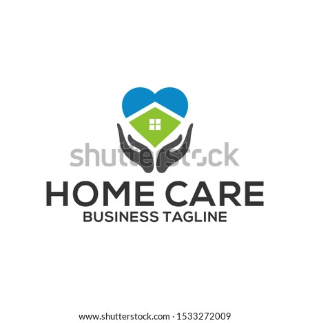 Love home logo template, Real Estate Brand Identity.Isolated Vector Illustration