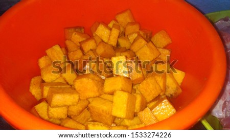fresh chopped cut elephant foot yam vegetable for cooking 