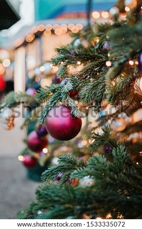 Lights on Christmas tree in Copenhagen