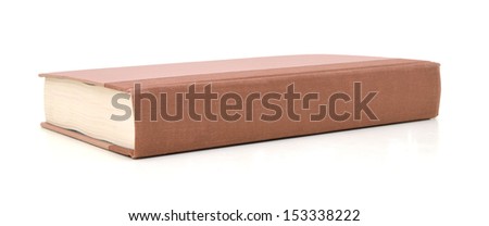 book brown on white background 