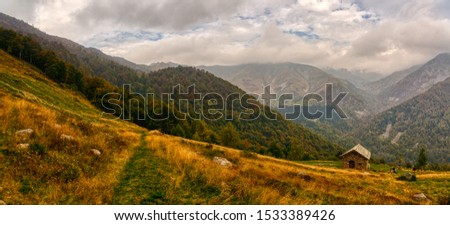 mountains landscape in autumn season