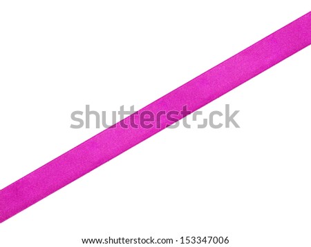 straight purple ribbon, isolated on white background