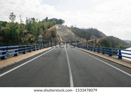 Highway to Portugal near the Guadiana River