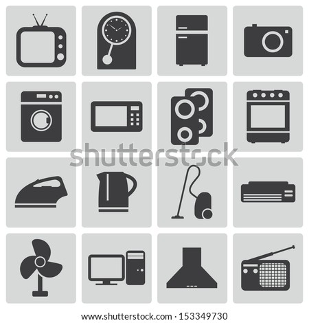 Vector black  home icons set