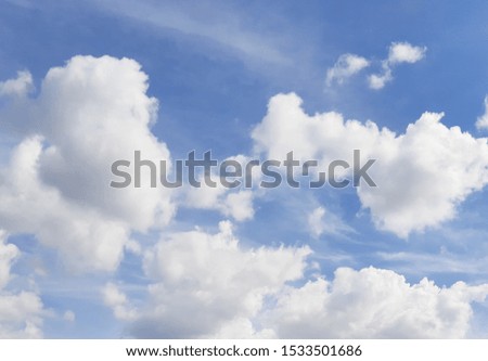 could and sunlight blue sky background