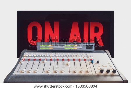 Sound mixer and on air sign