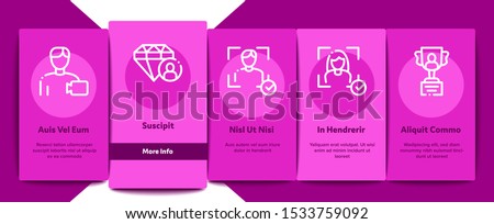 Human Talent Onboarding Mobile App Page Screen Vector Thin Line. Idea And Target, Diamond And Star, Signer, Speaker And Actor Talent Concept Linear Pictograms. Contour Illustrations