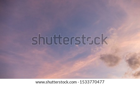 sunset cloudy background with fantasy color on the sky