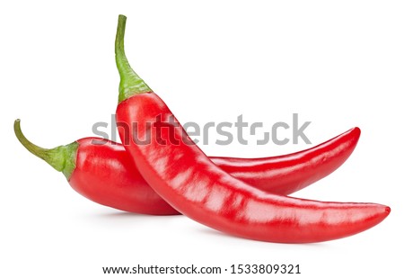 Chili pepper isolated on a white background. Chili hot pepper clipping path Royalty-Free Stock Photo #1533809321