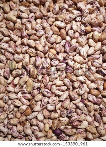 Background picture, Peanut with tiger striped ,fruits from warm Asian countries