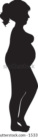 Silhouette woman with diabetes illustration