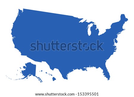 USA Map Vector Royalty-Free Stock Photo #153395501