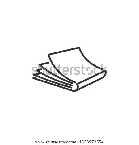 Book line Icon vector sign isolated for graphic and web design. smart learning education book shop store symbol template color editable on white background.