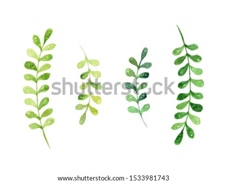 Leaves clip art for wedding invitation or greeting cards
