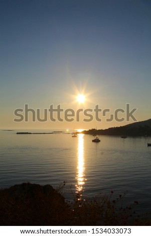 sunset on the Greek Islands