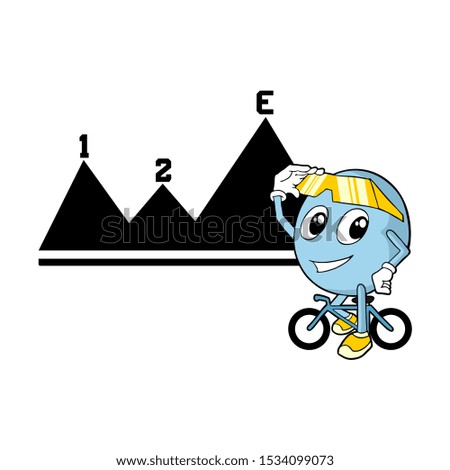 Design of cyclist stage illustration