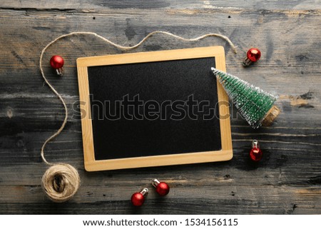 Christmas mood concept. Layout composition with traditional festive attributes, colorful decorations. Winter holidays season. Background, copy space, close up, top view, flat lay.