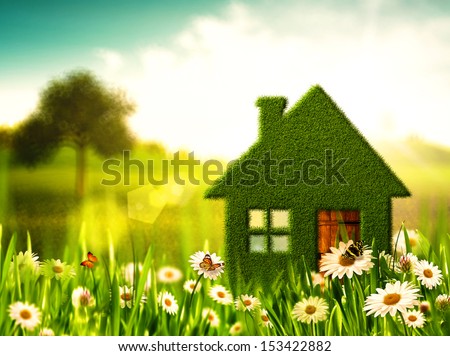 Green House. Abstract environmental backgrounds Royalty-Free Stock Photo #153422882