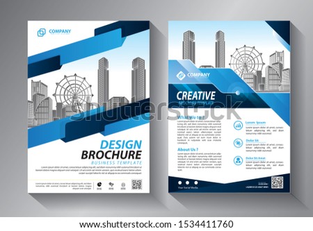 
Business abstract vector template. Brochure design, cover modern layout, annual report, poster, flyer in A4 with colorful triangles, geometric shapes for tech, science, market with light background