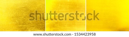 Gold color sheet metal separating three pictures with high detail  big size Can be used to design background graphics