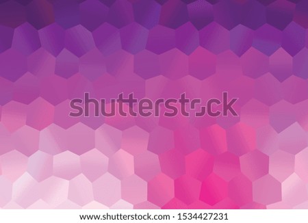 Light Pink vector template in hexagonal style. Abstract illustration with colorful hexagons. New design for website's poster, banner.