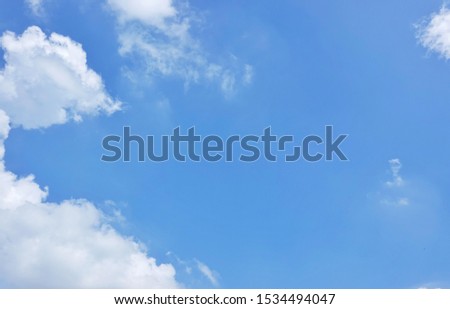 white clouds with blue sky. beautiful nature background.copyspace