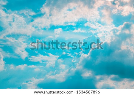 blue sky background with tiny clouds, Creative concept.