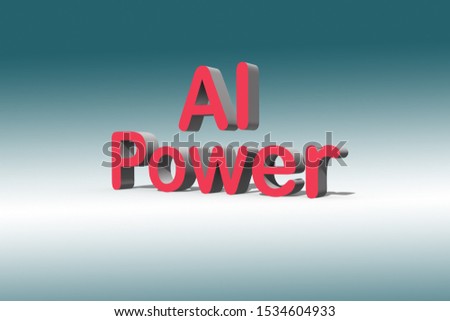 AI power text in 3d