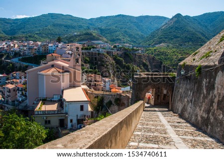 Italy Calabria region Scilla town Tyrrhenian sea Royalty-Free Stock Photo #1534740611