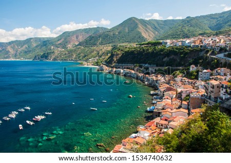 Italy Calabria region Scilla town Tyrrhenian sea Royalty-Free Stock Photo #1534740632