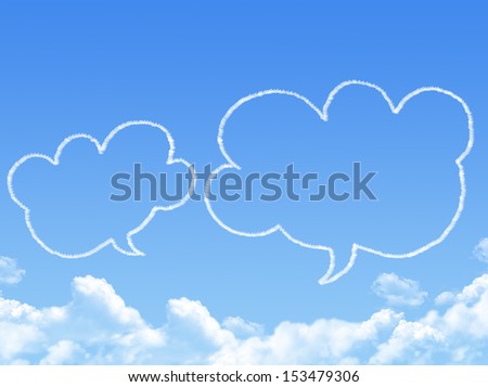 Cloud shaped as chat ,dream concept